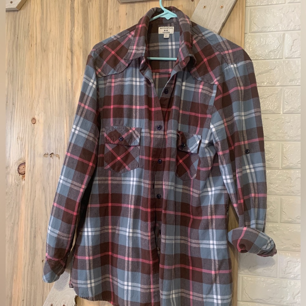 Matchstick flannel XL blues and pinks